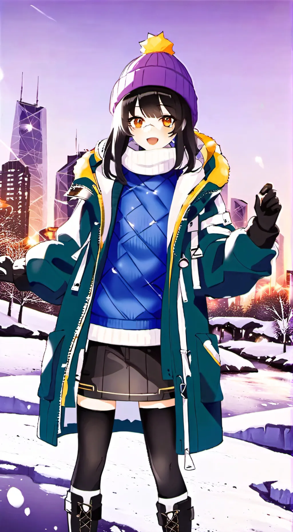 ai character: Ice yari background