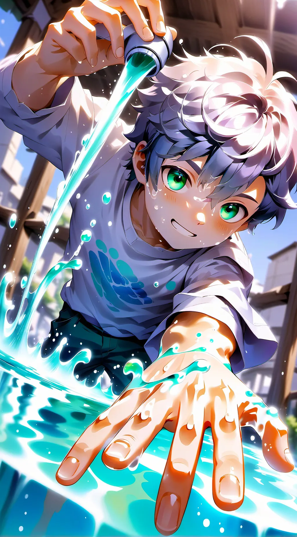 ai character: reclamă background