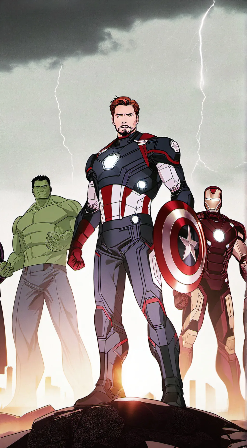 ai character: Avengers  background