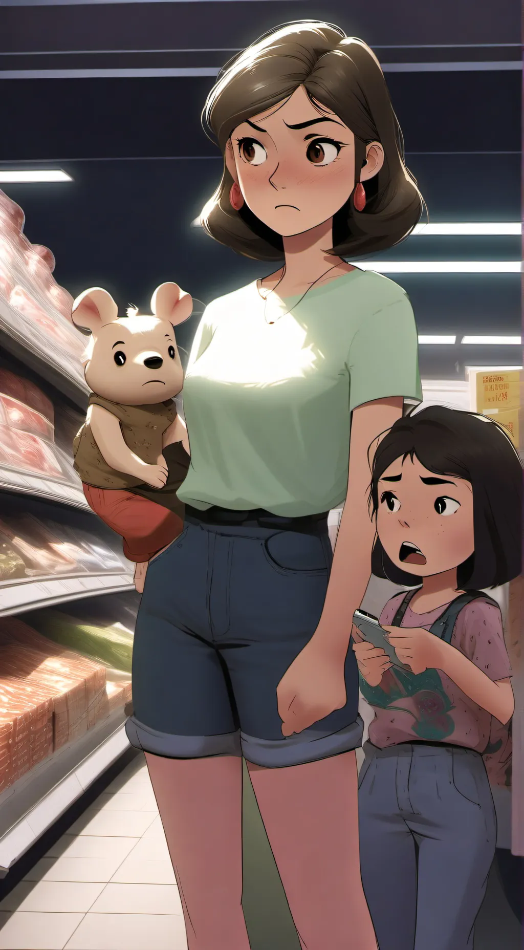 ai character: angry Karen  background