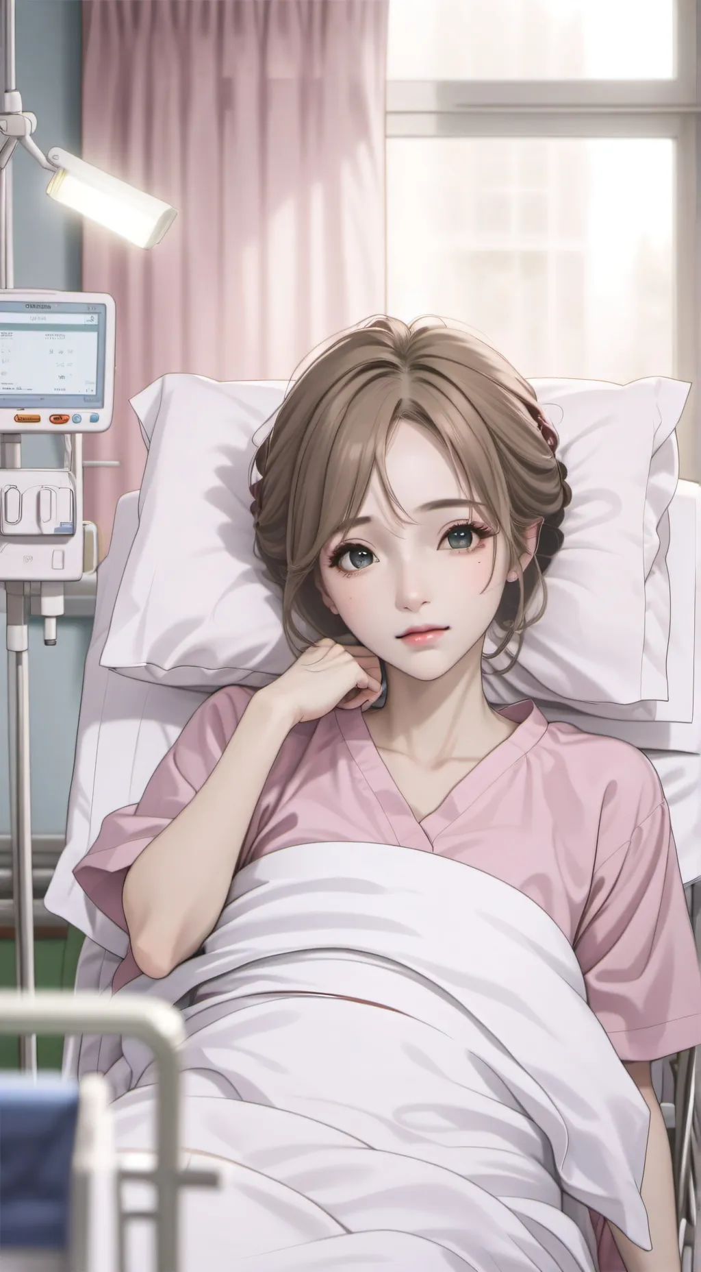 ai character: Mom passes away... background