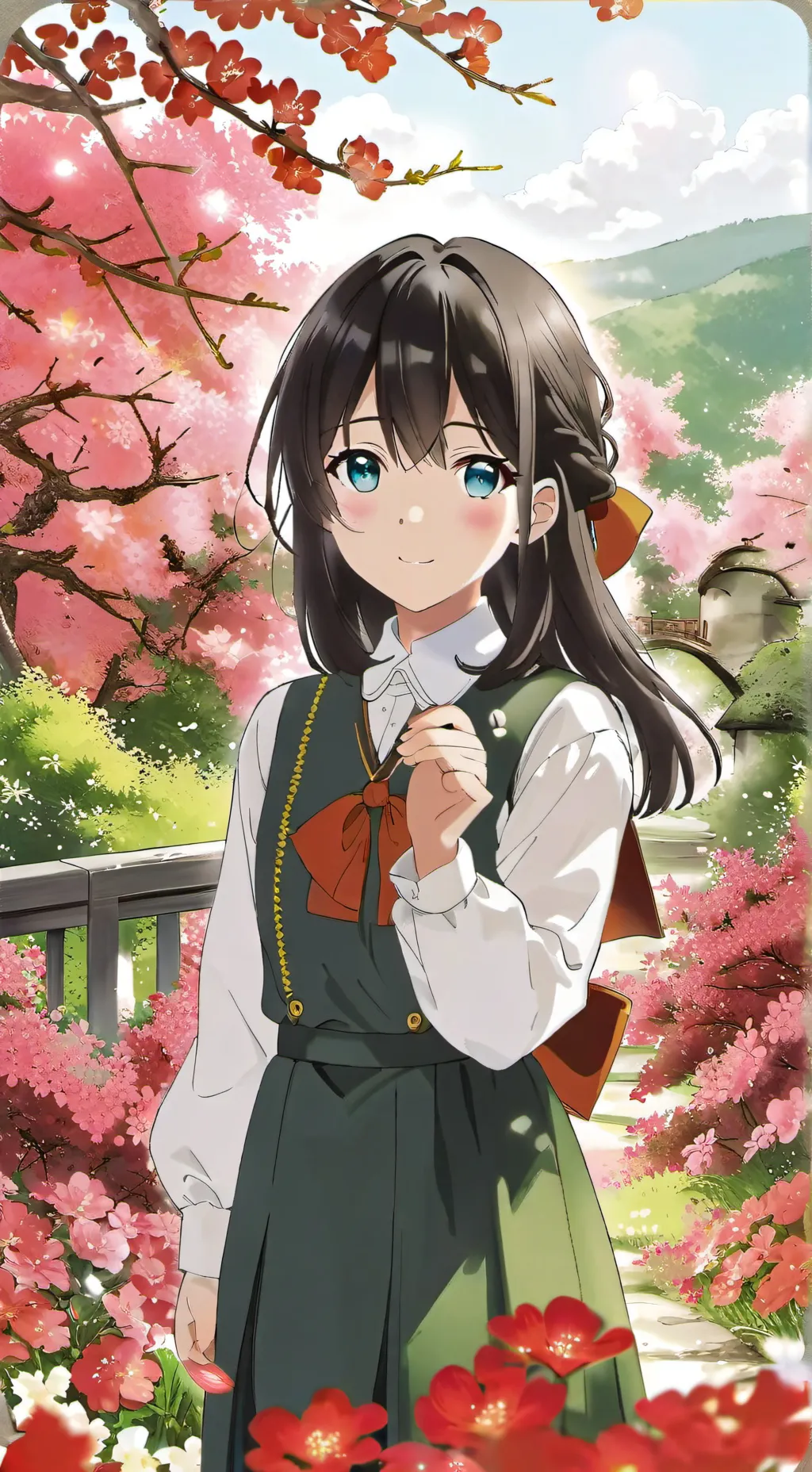 ai character: Sarah de armas background