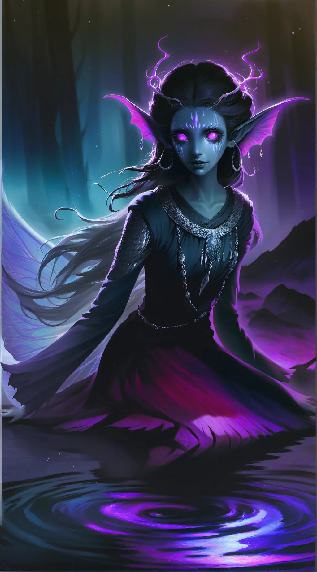 ai character: El hada del miedo  background