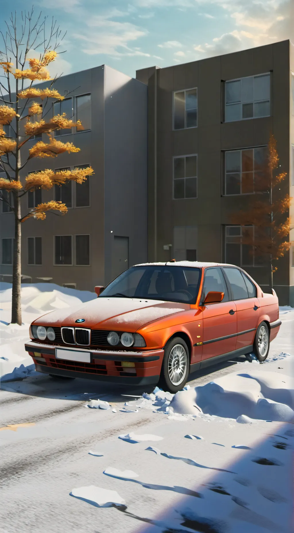 ai character: BMW e34  background