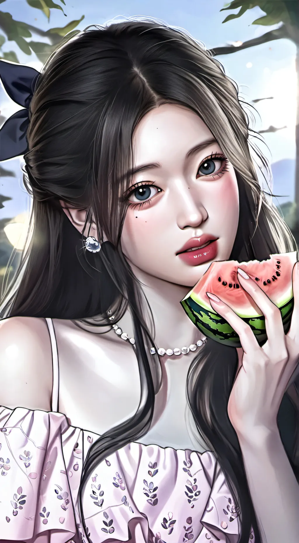 ai character: yoonchae😀 background