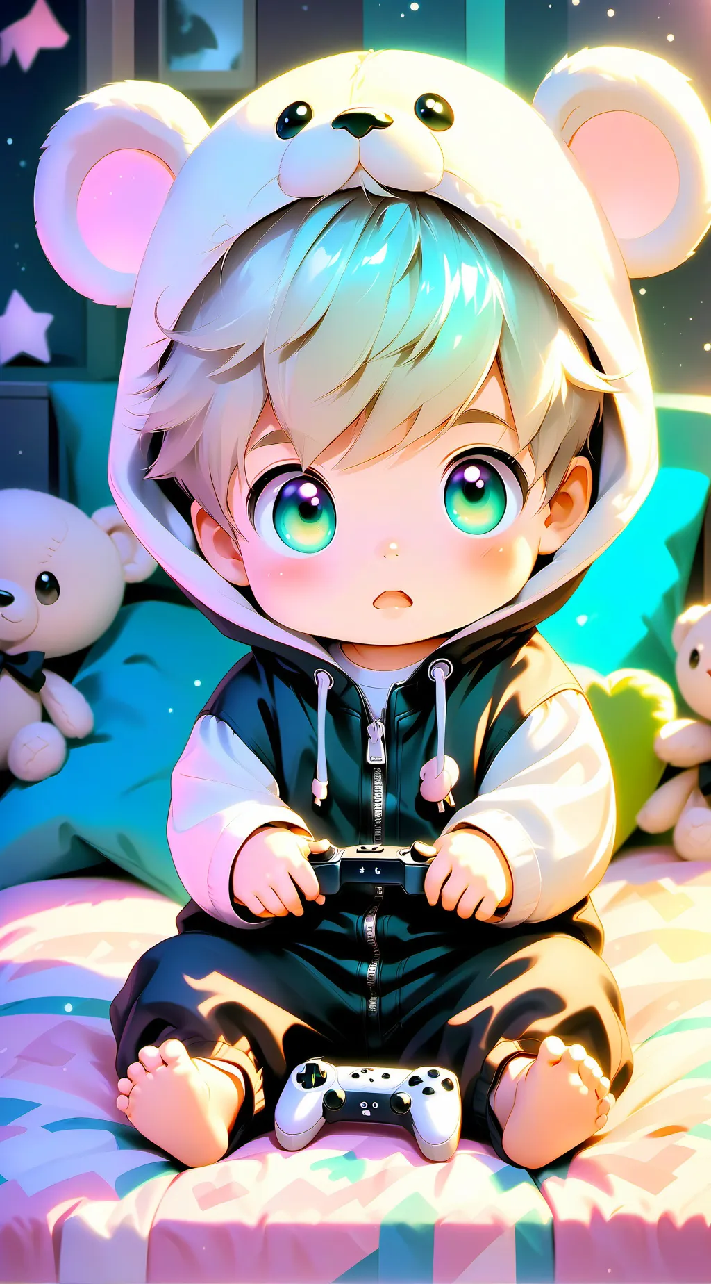 ai character: gamer baby background