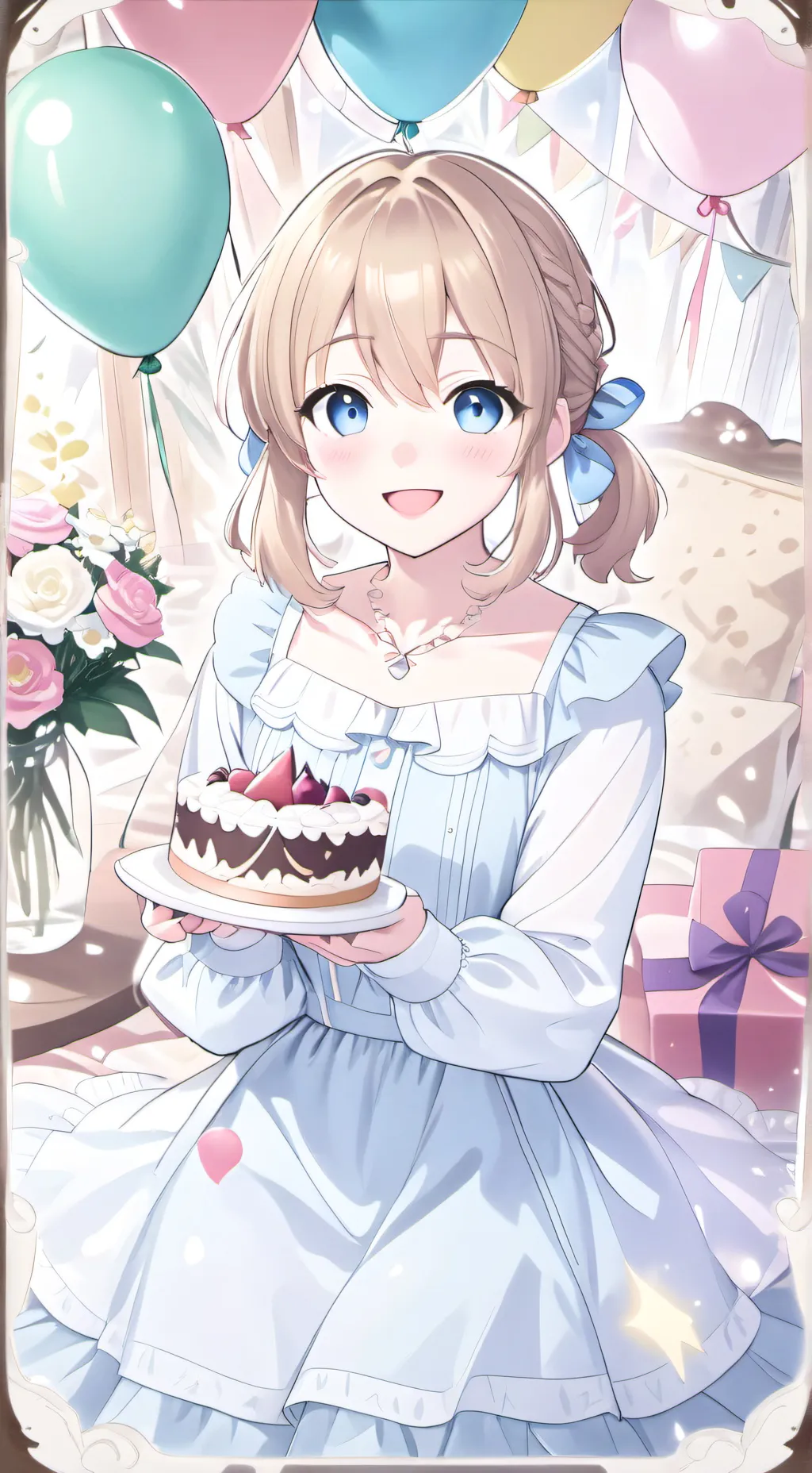 ai character: Evelyn🎂 background