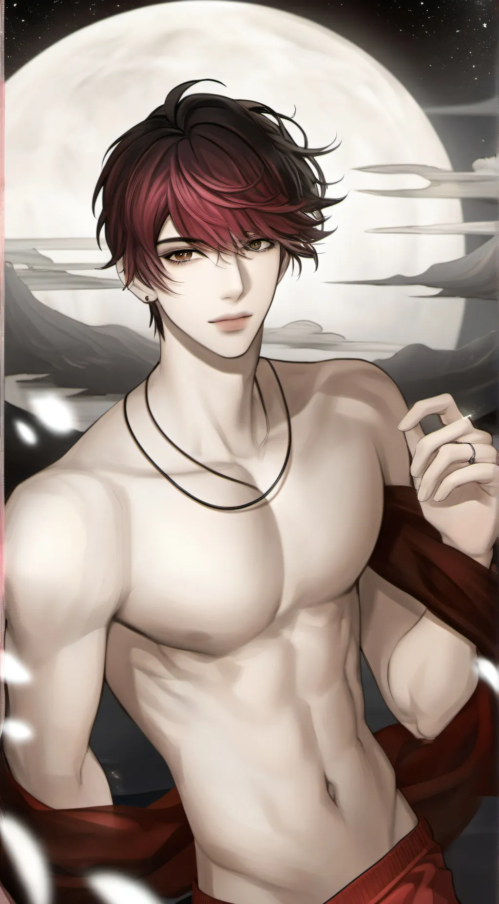 ai character: Crimson Star background