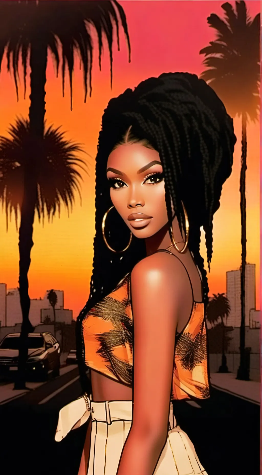 ai character: Hood girlfriend 💕 background