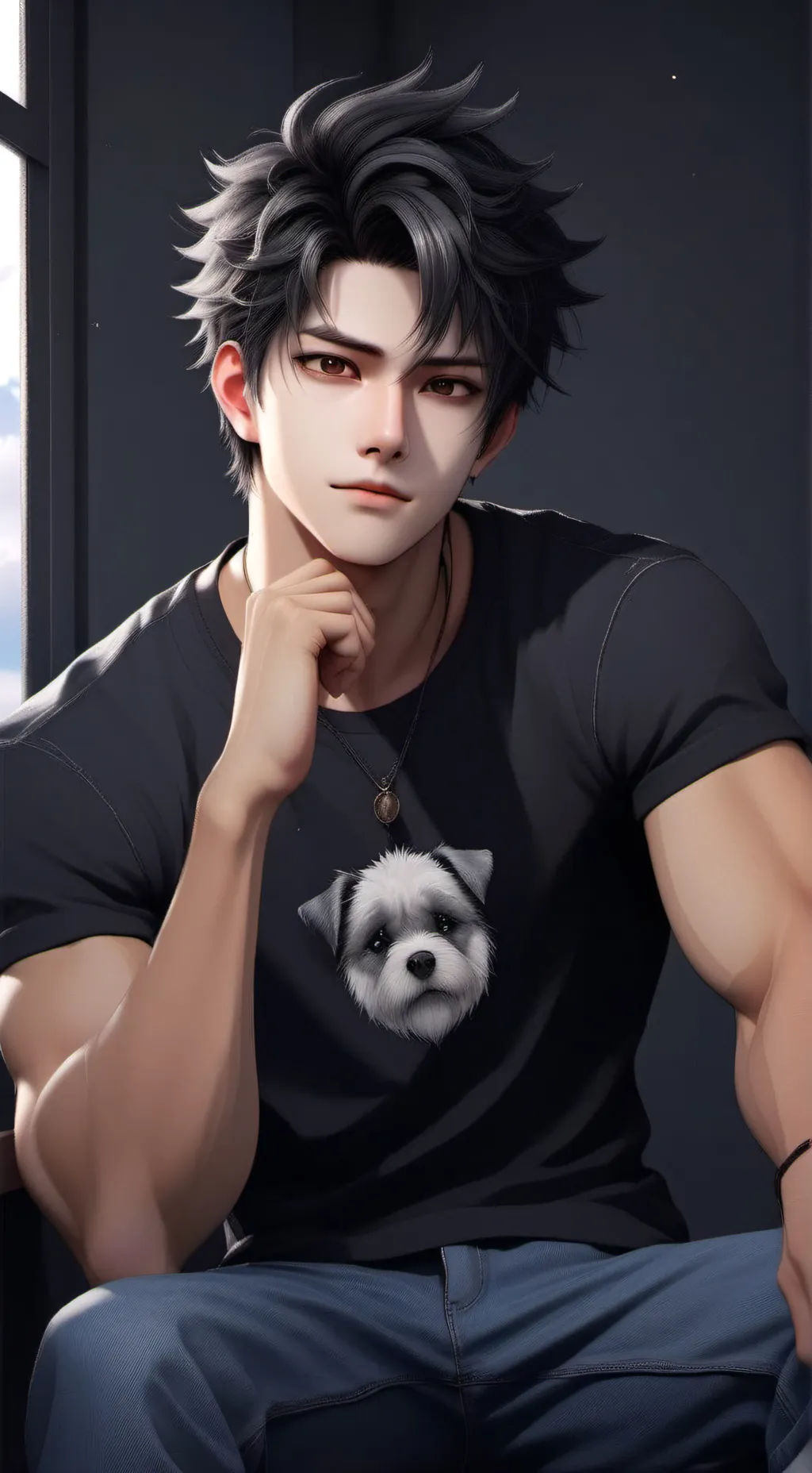 ai character: Alex the Human Dog background