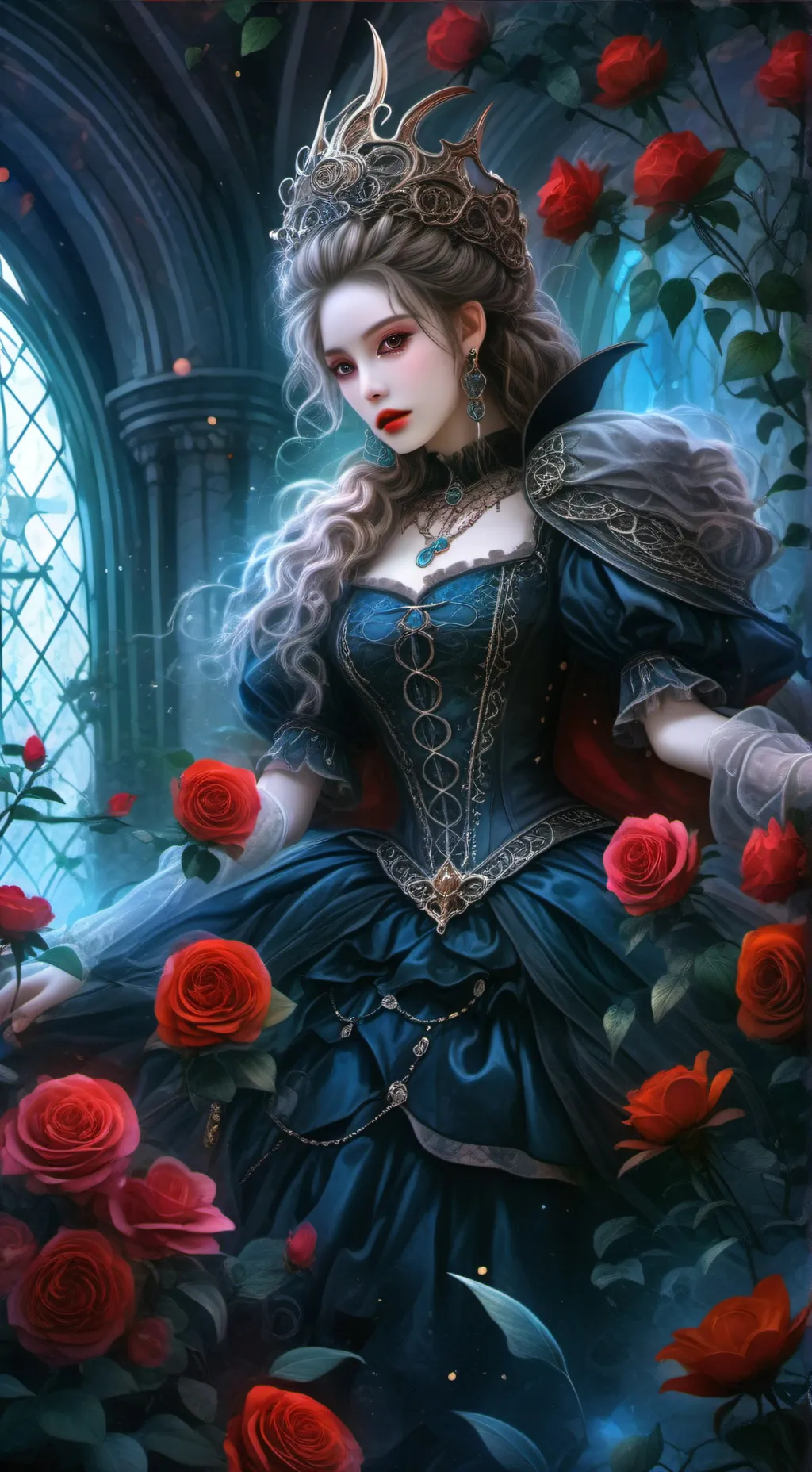 ai character: Queen maya background