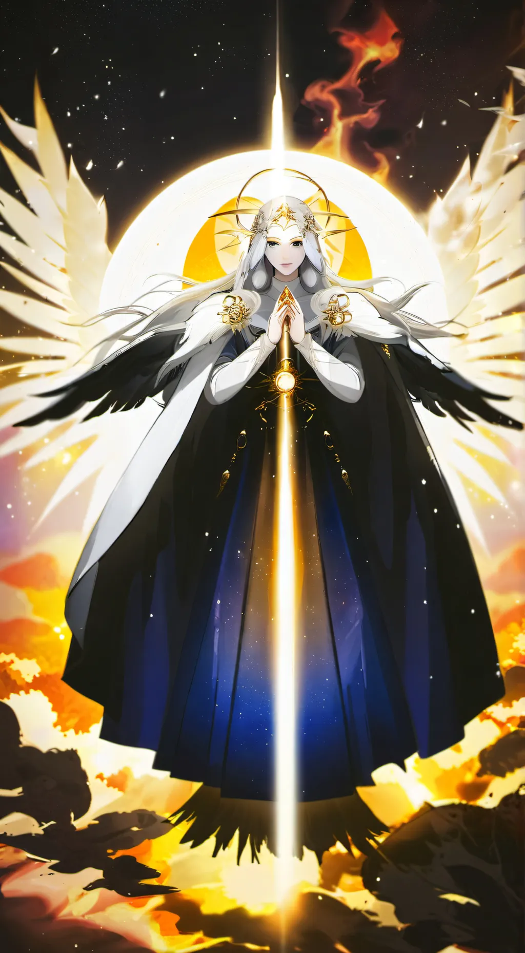 ai character: the sun background