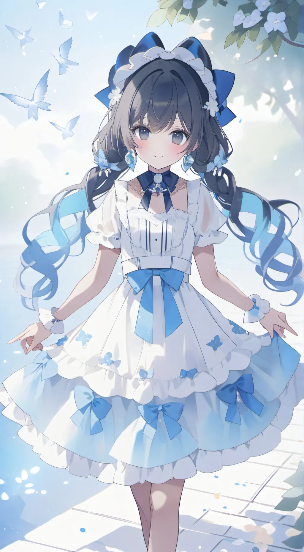 ai character: Freaky azure background