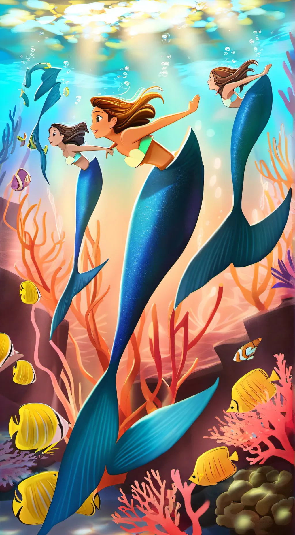 ai character: Mermaid Power MP background