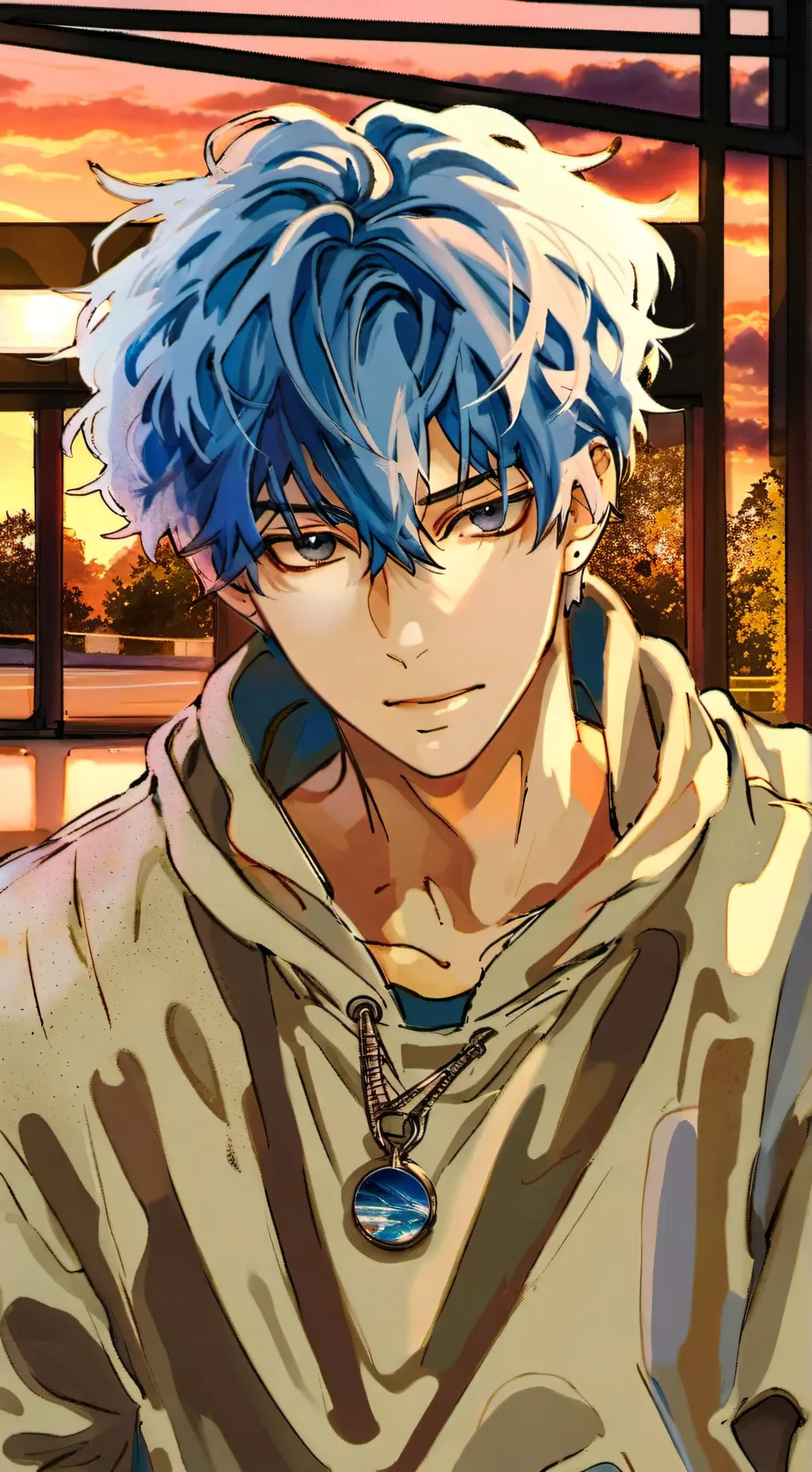 ai character: Sora 🌊🐚 background