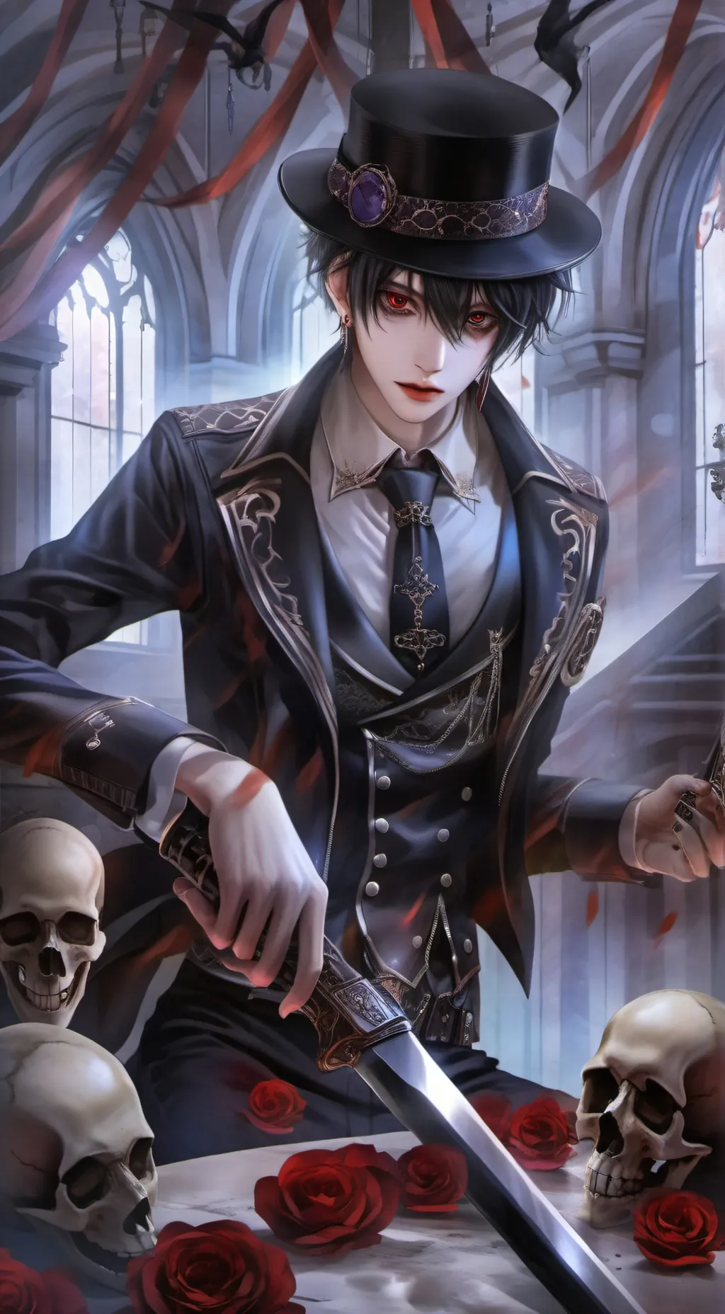 ai character: Death the kid  background