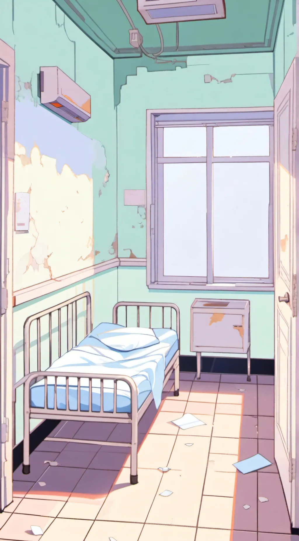 ai character: mental hospital  background