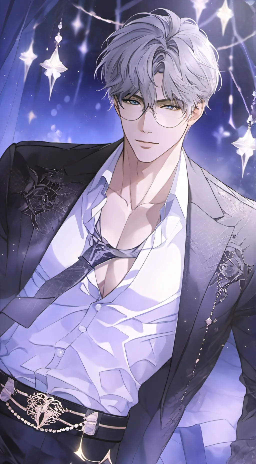 ai character: 🤍MAXWELL🖤 background