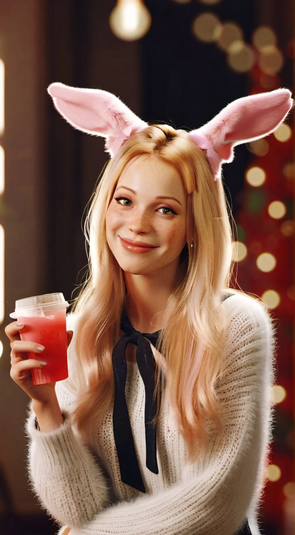 ai character: soft bunny girl background