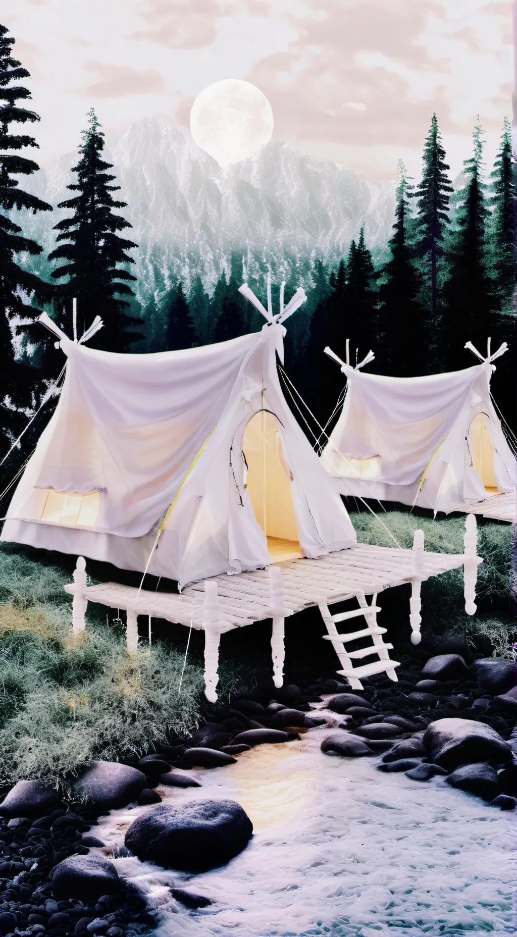 ai character: Summer camp  background