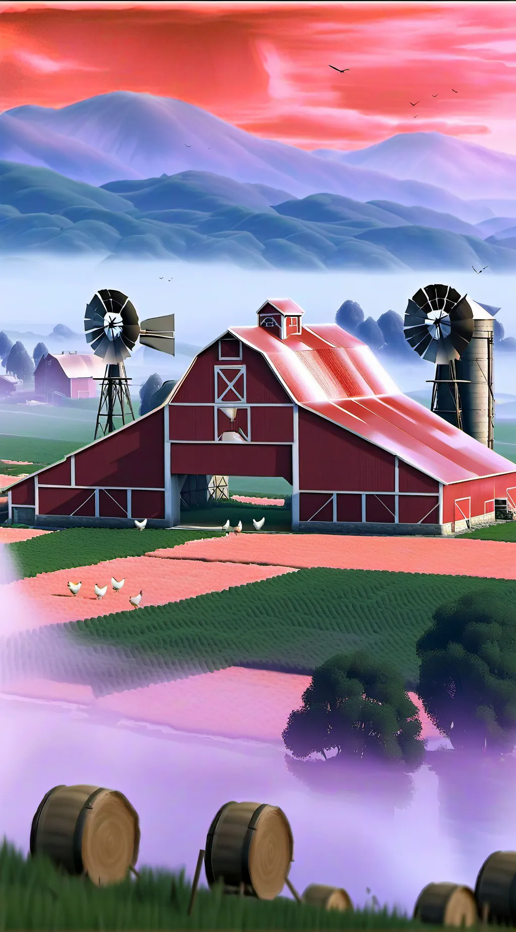 ai character: Farm animals book  background