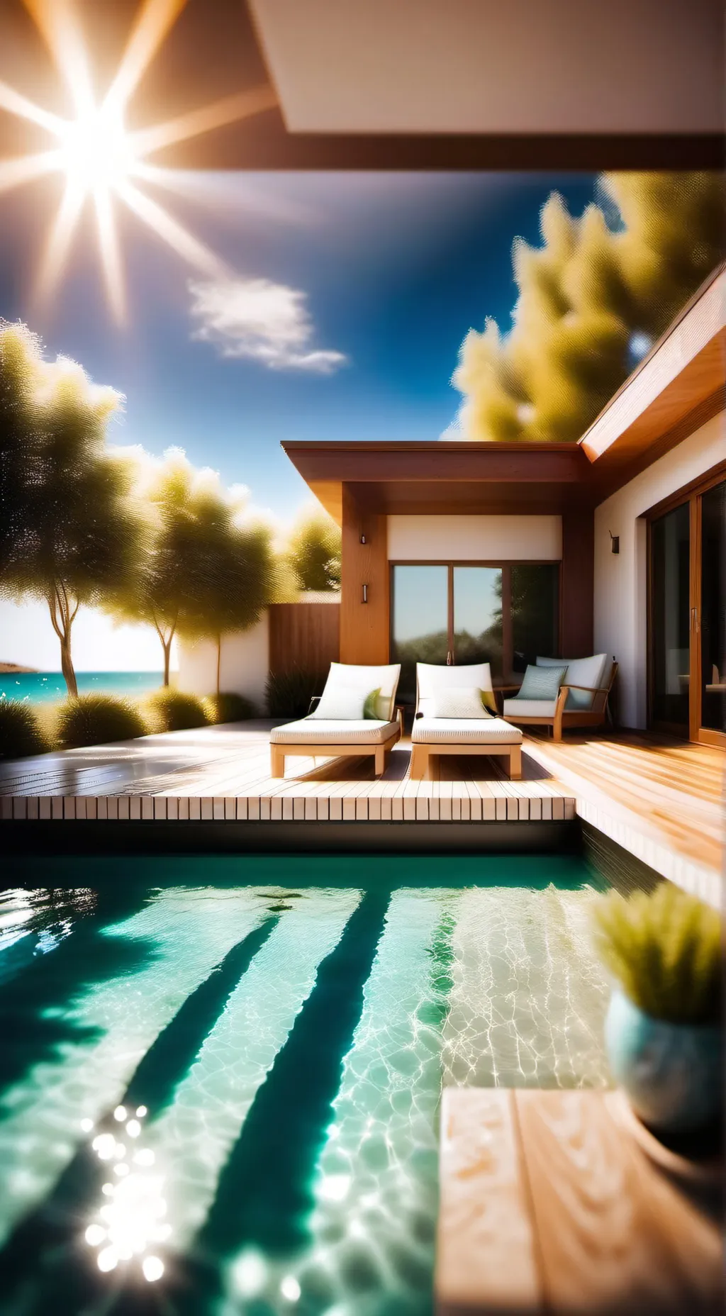 ai character: pro hero poolparty background