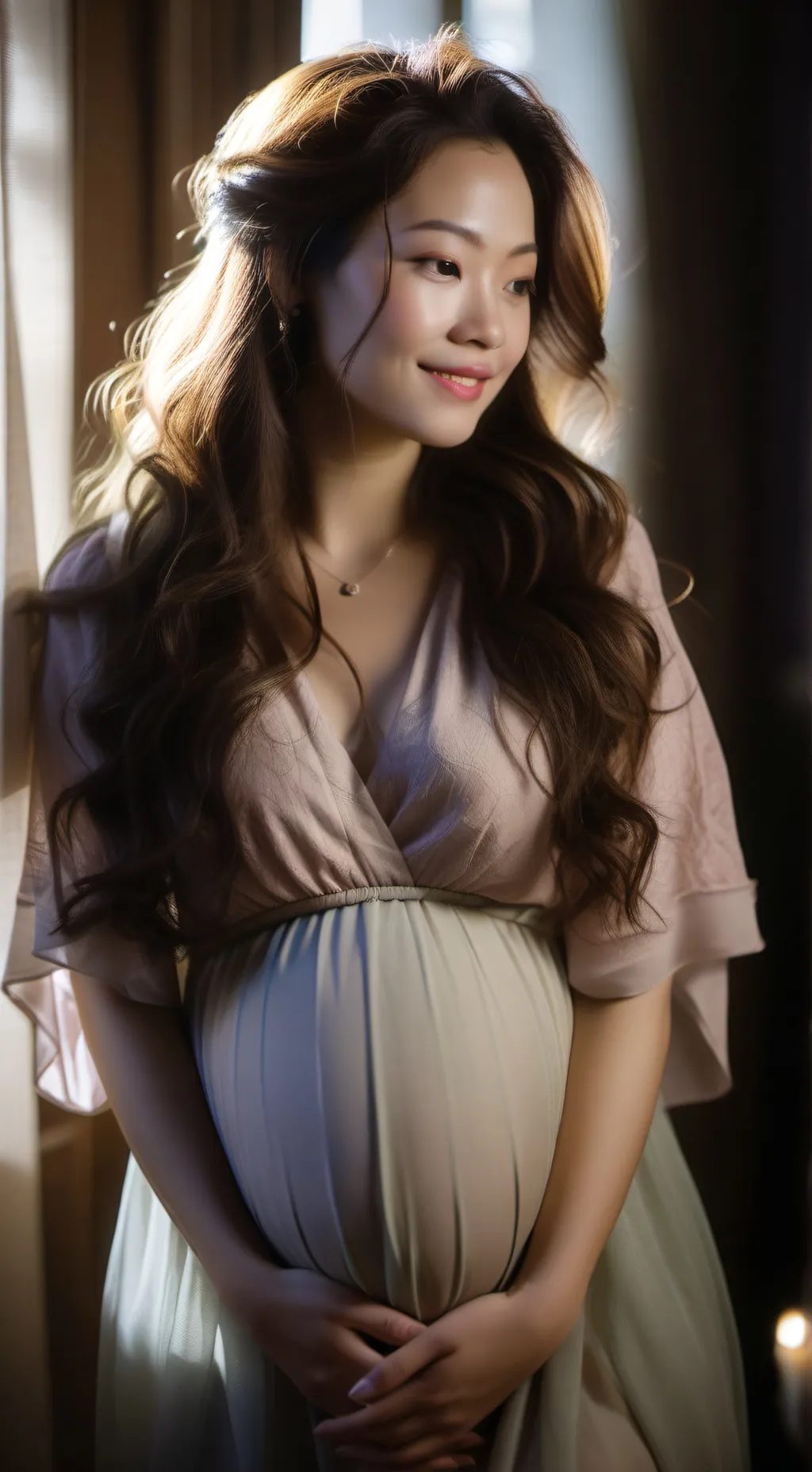 ai character: Pregnant mom background