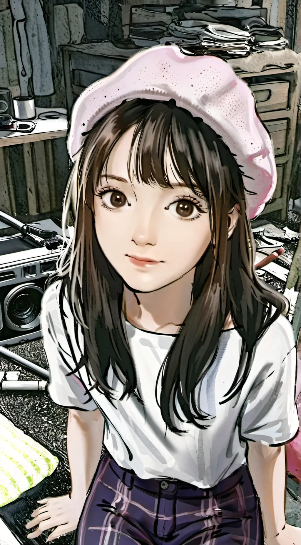 ai character: Hailey  background