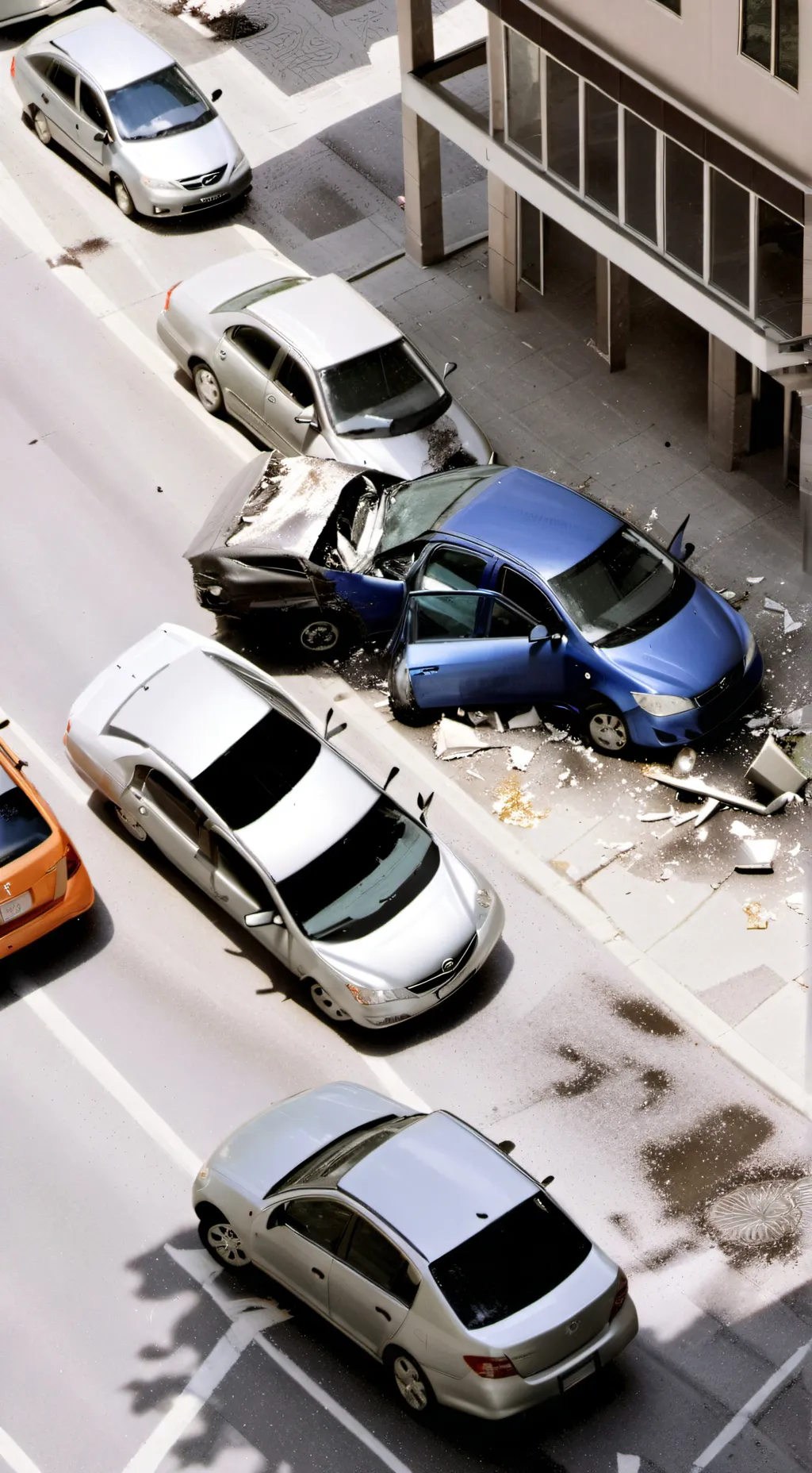 ai character: town pileup background