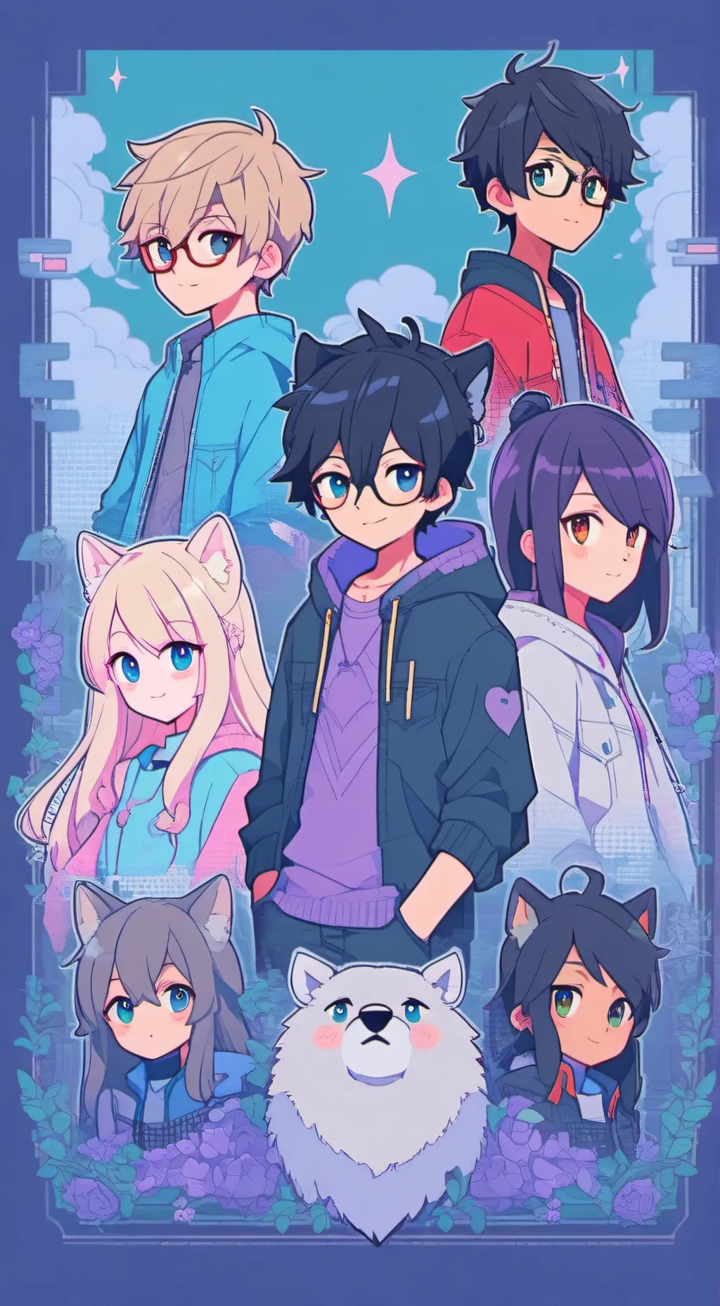 ai character: Aphmau and friends background