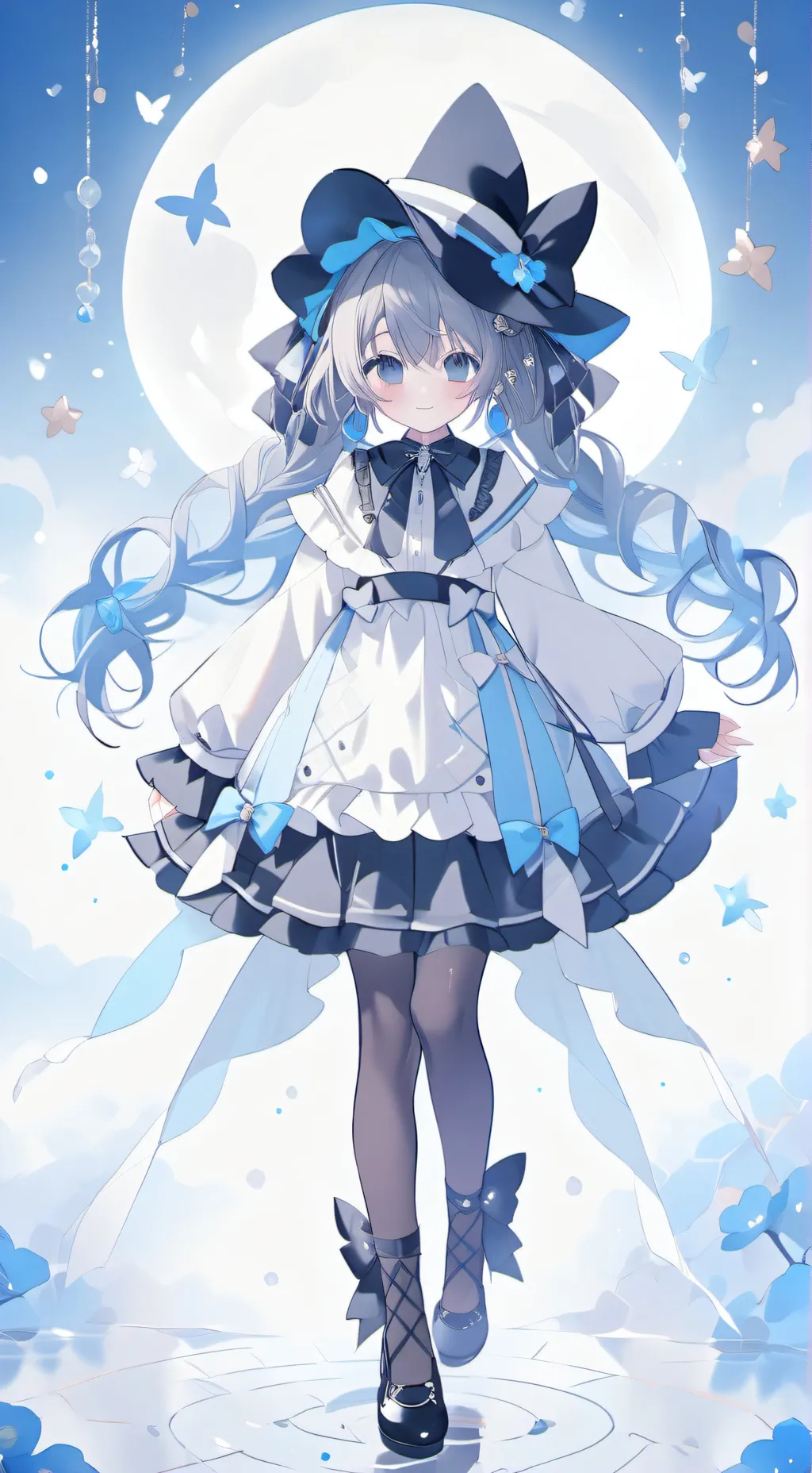 ai character: Wave background