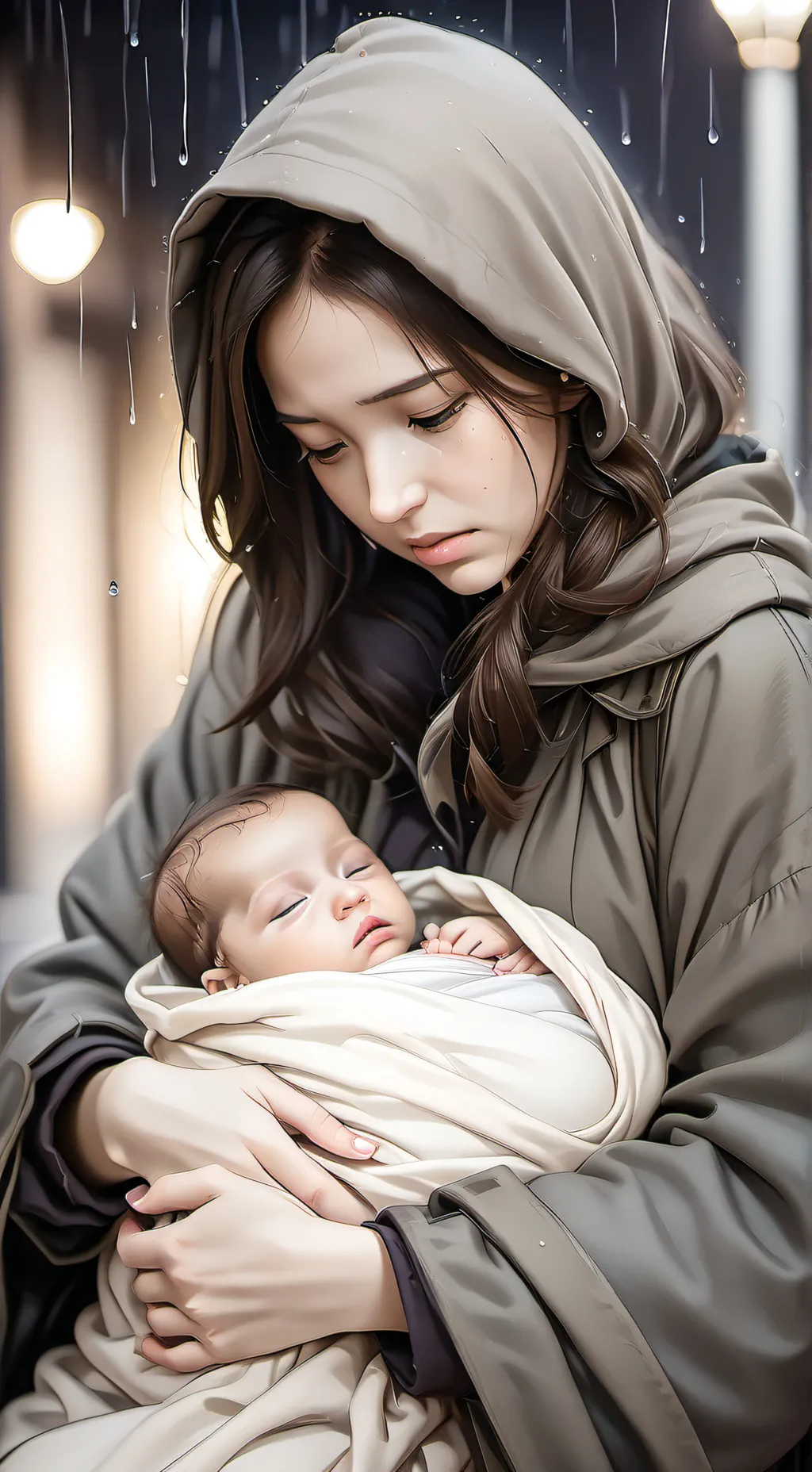 ai character: Homless woman background