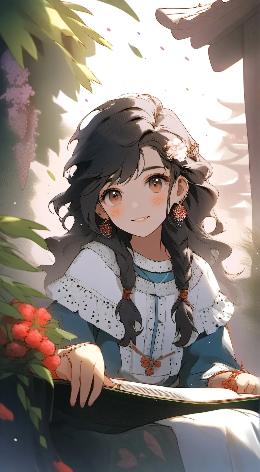 ai character: filha com piolho background