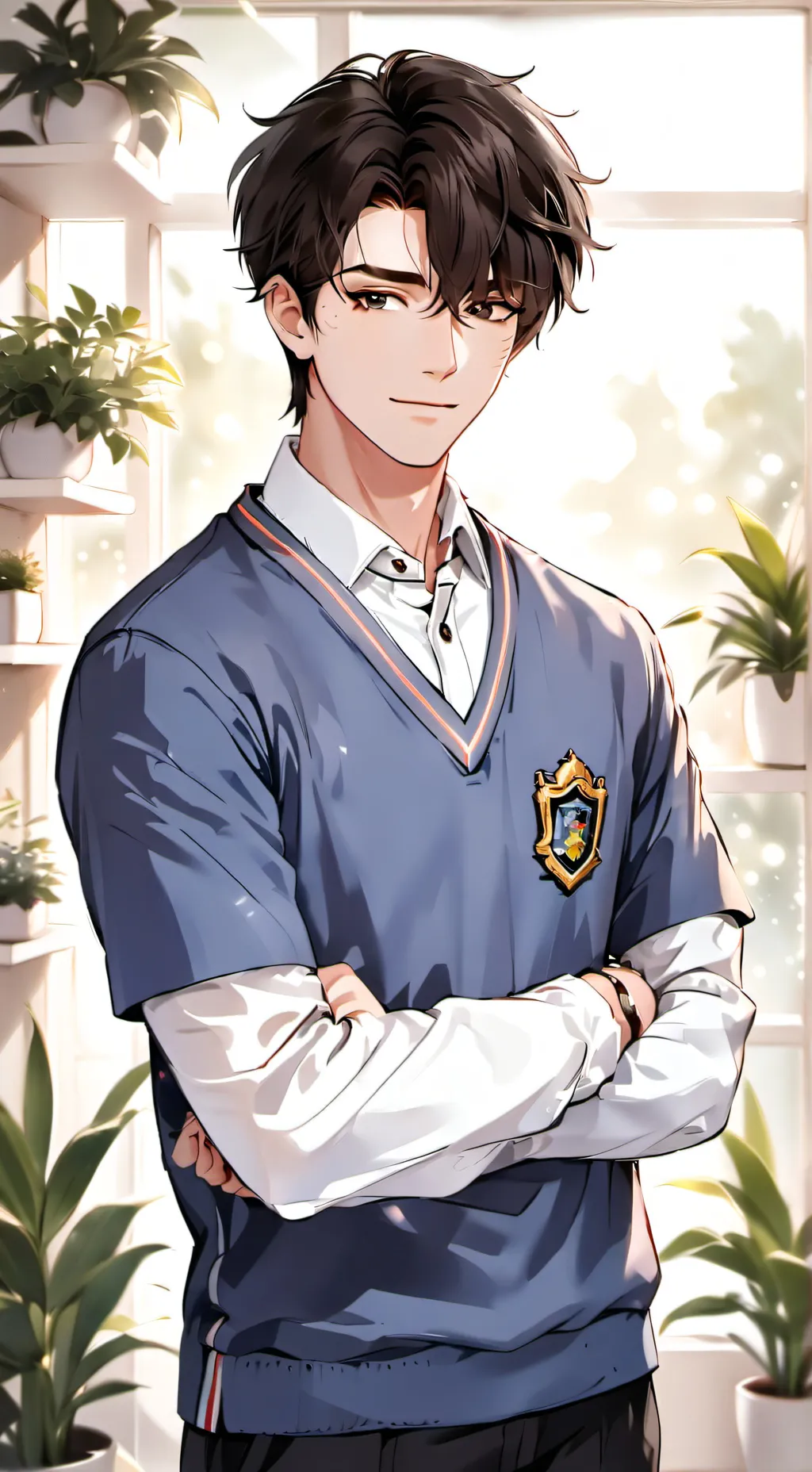 ai character: Orphanage, lab background