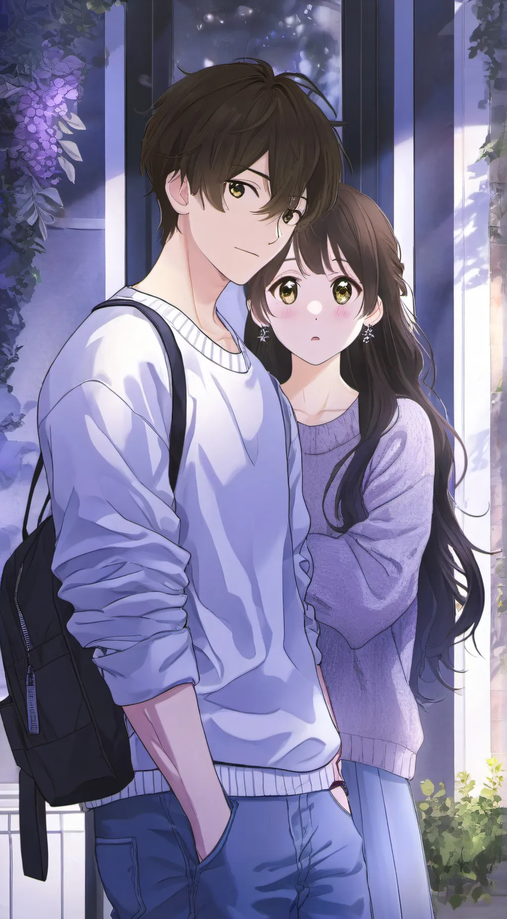 ai character: Kaygoua and Sakura background