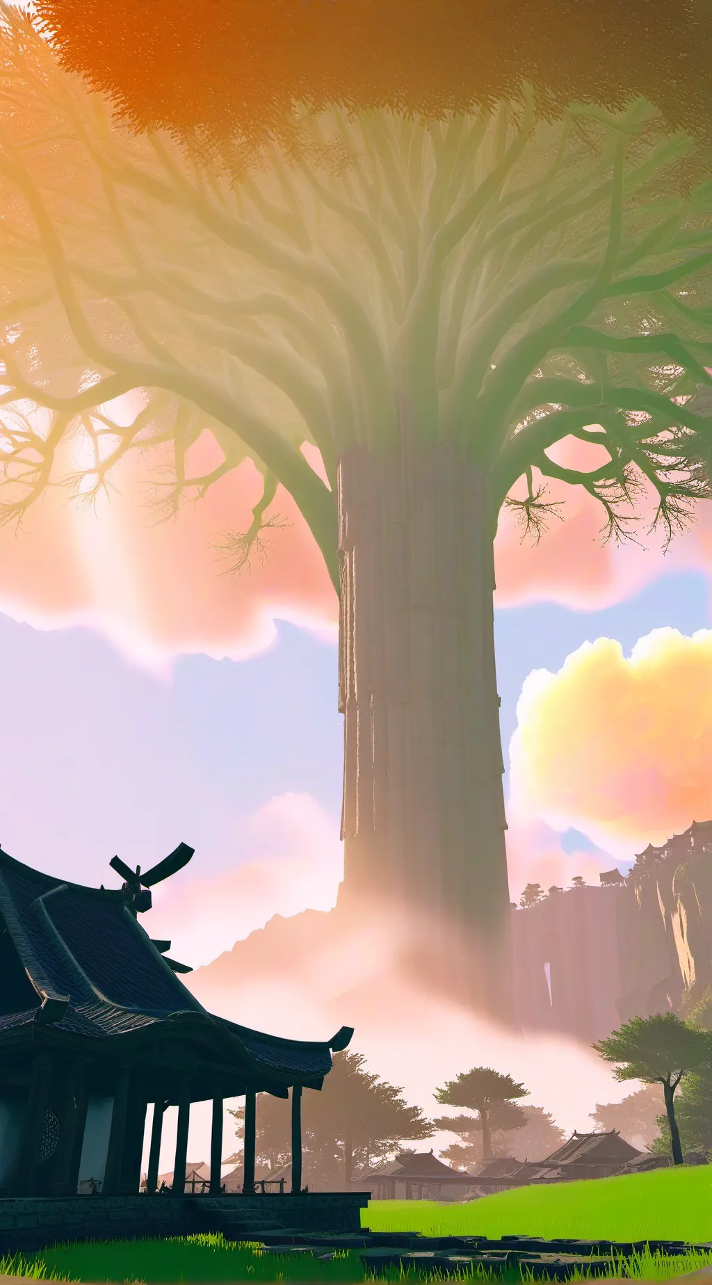 ai character: Elder Tree Village background