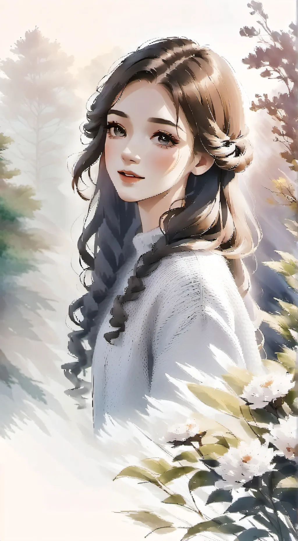 ai character: Girl background