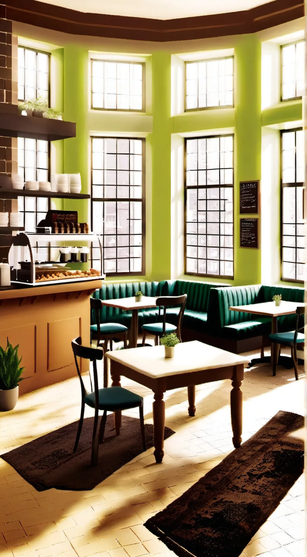 ai character: Calm Coffee Shop background