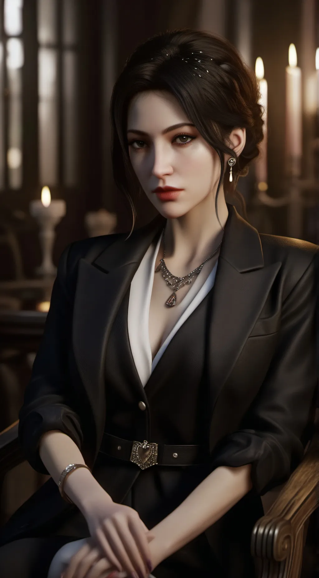 ai character: Mafia woman background