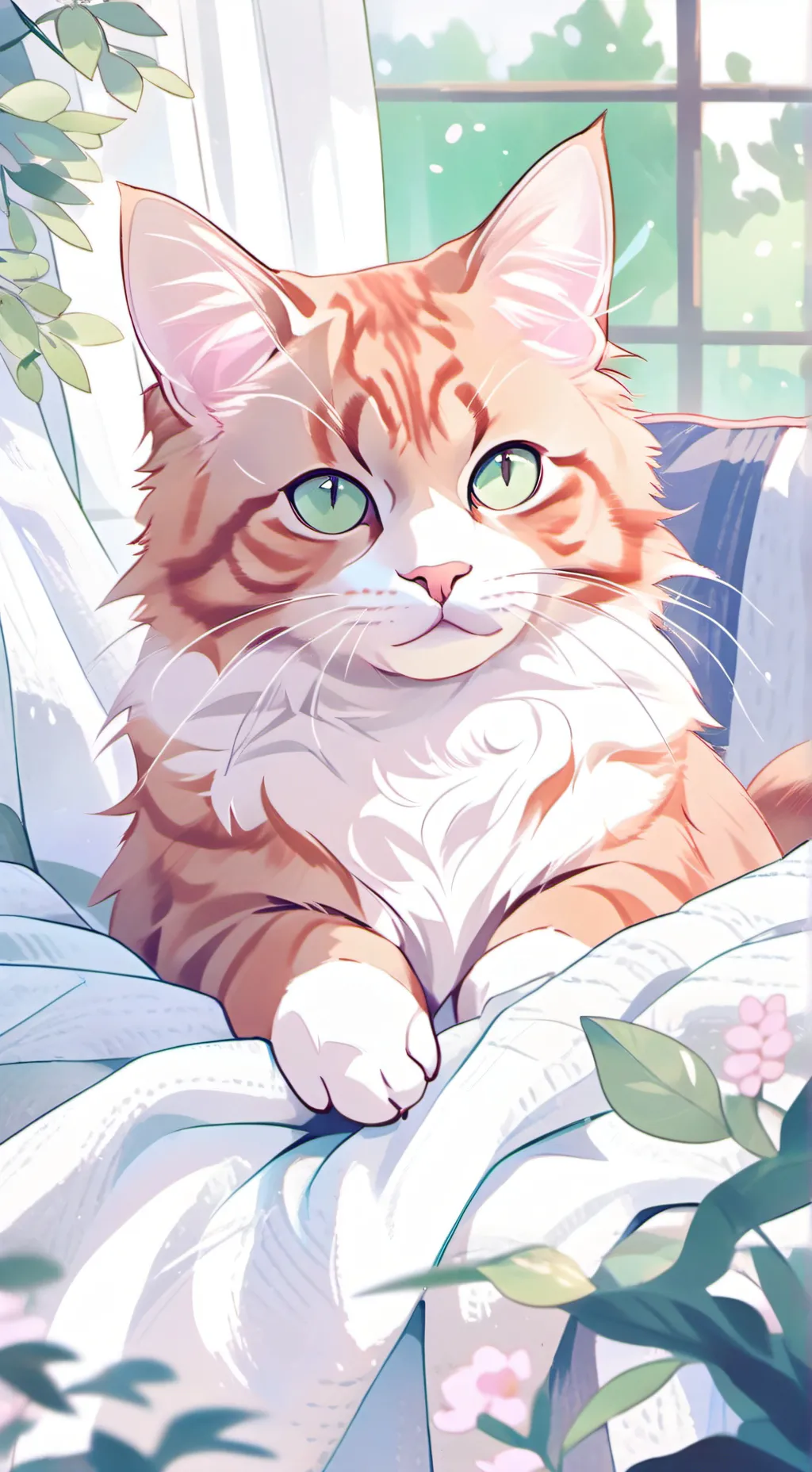 ai character: Cute cat background
