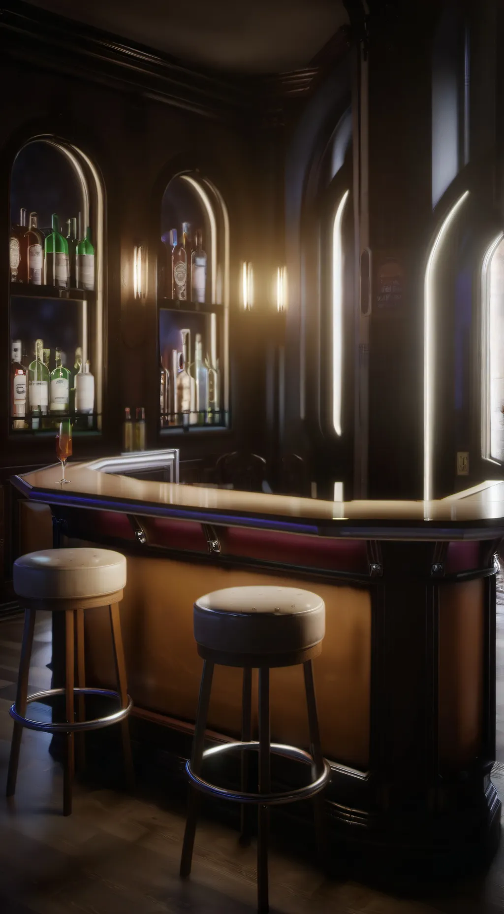 ai character: Empty Bar background