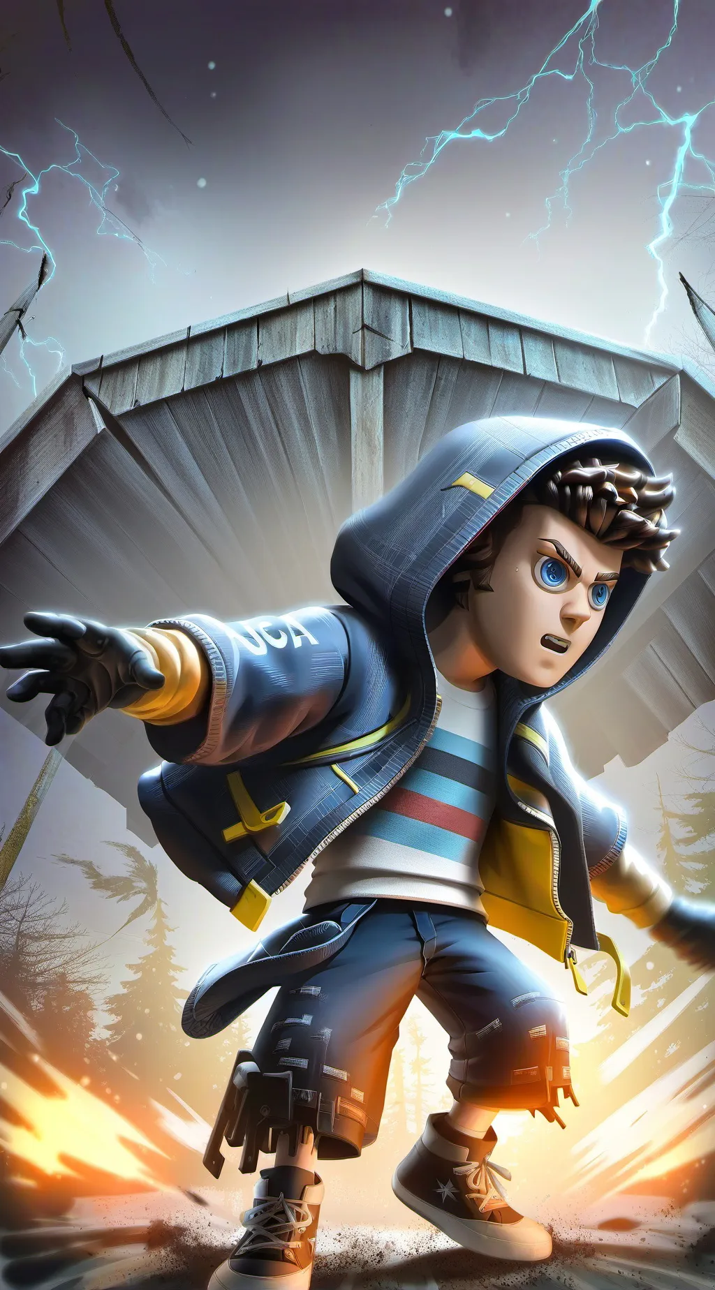 ai character: end of beginning  background