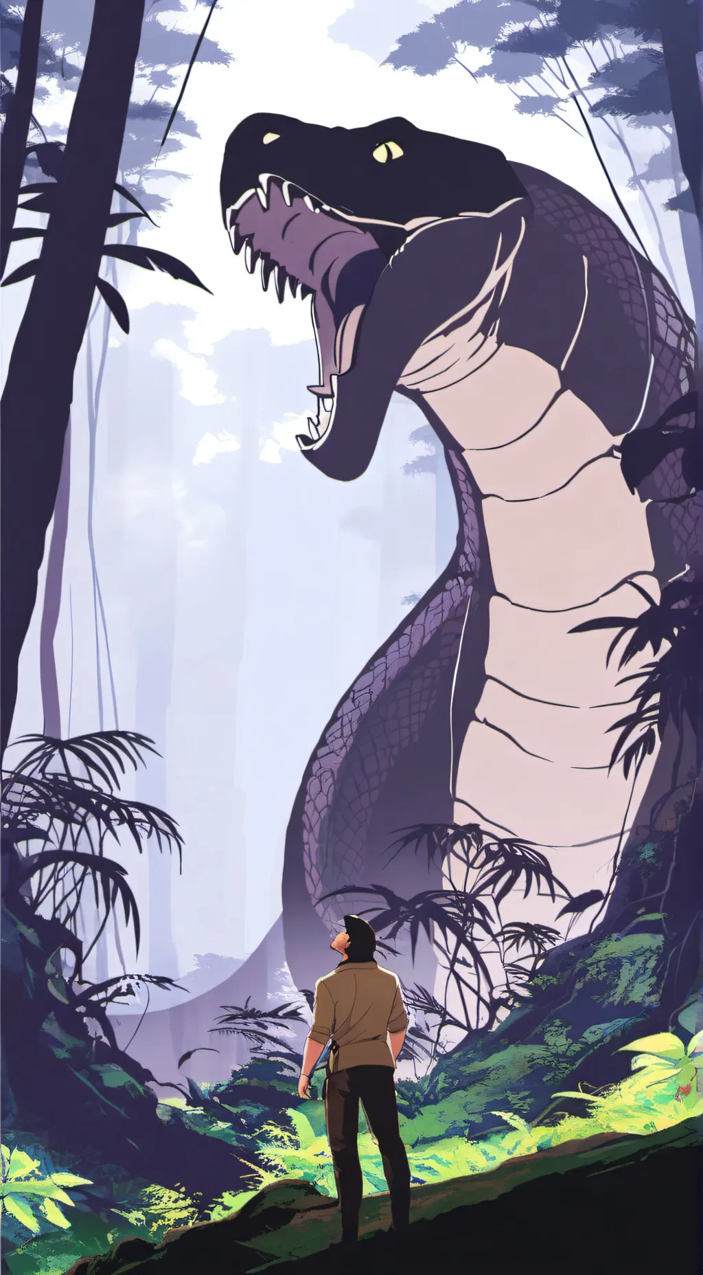 ai character: Huge snake background