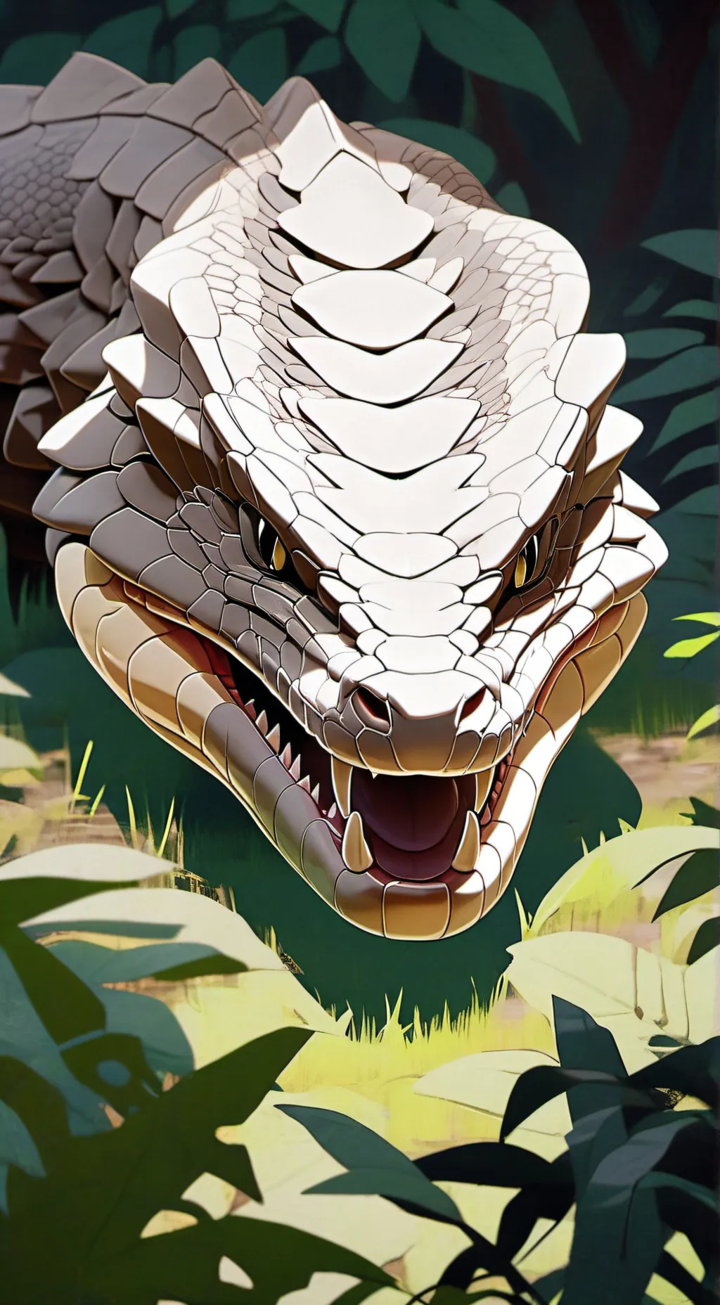 ai character: gaboonviper  background