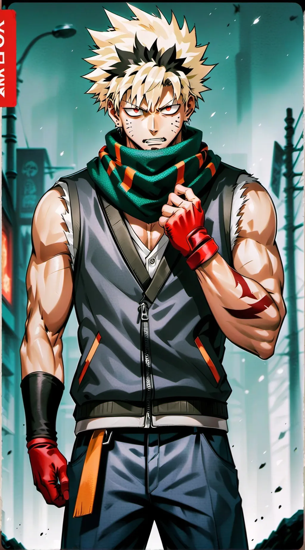 ai character: Bakugo  background