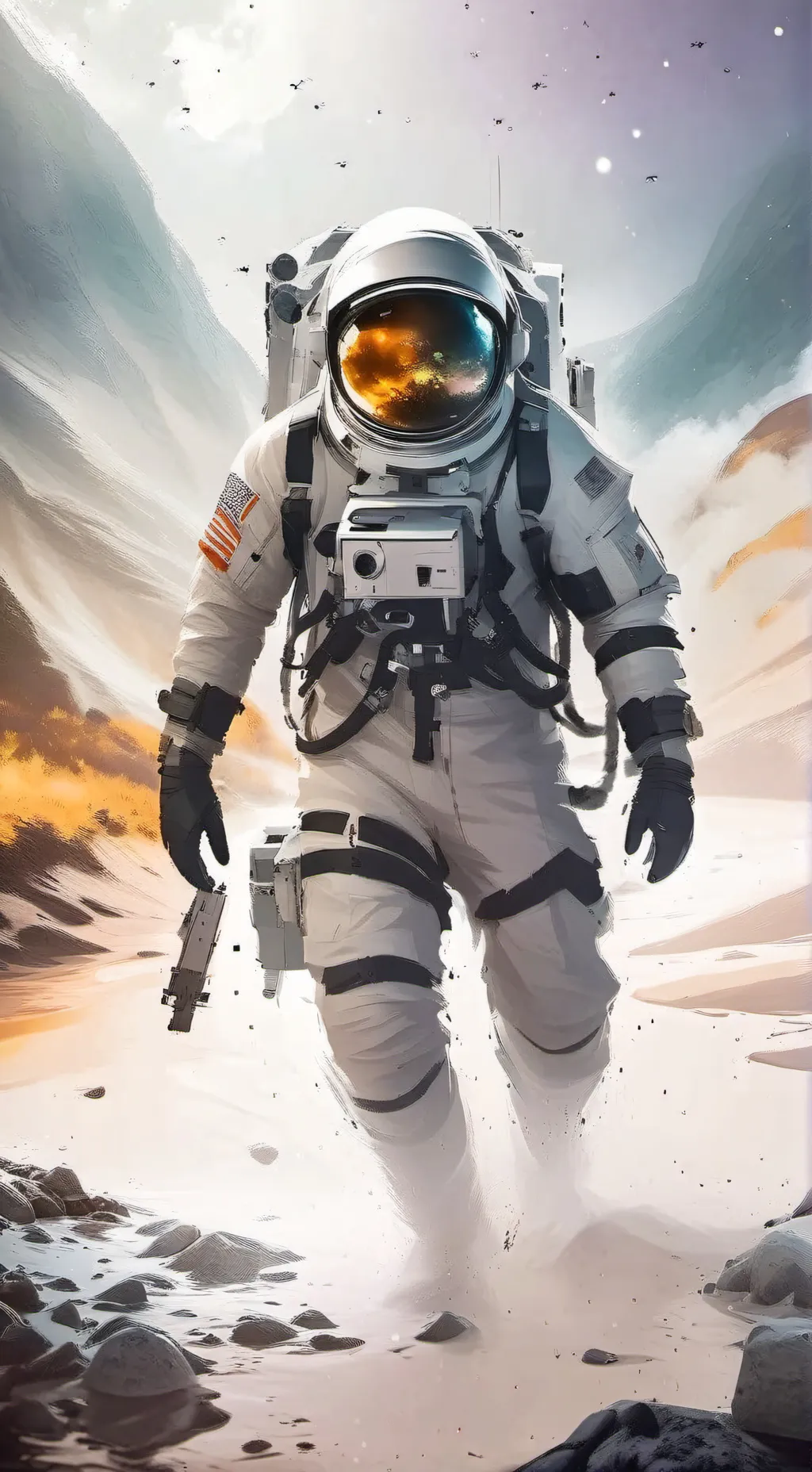 ai character: New planet found  background