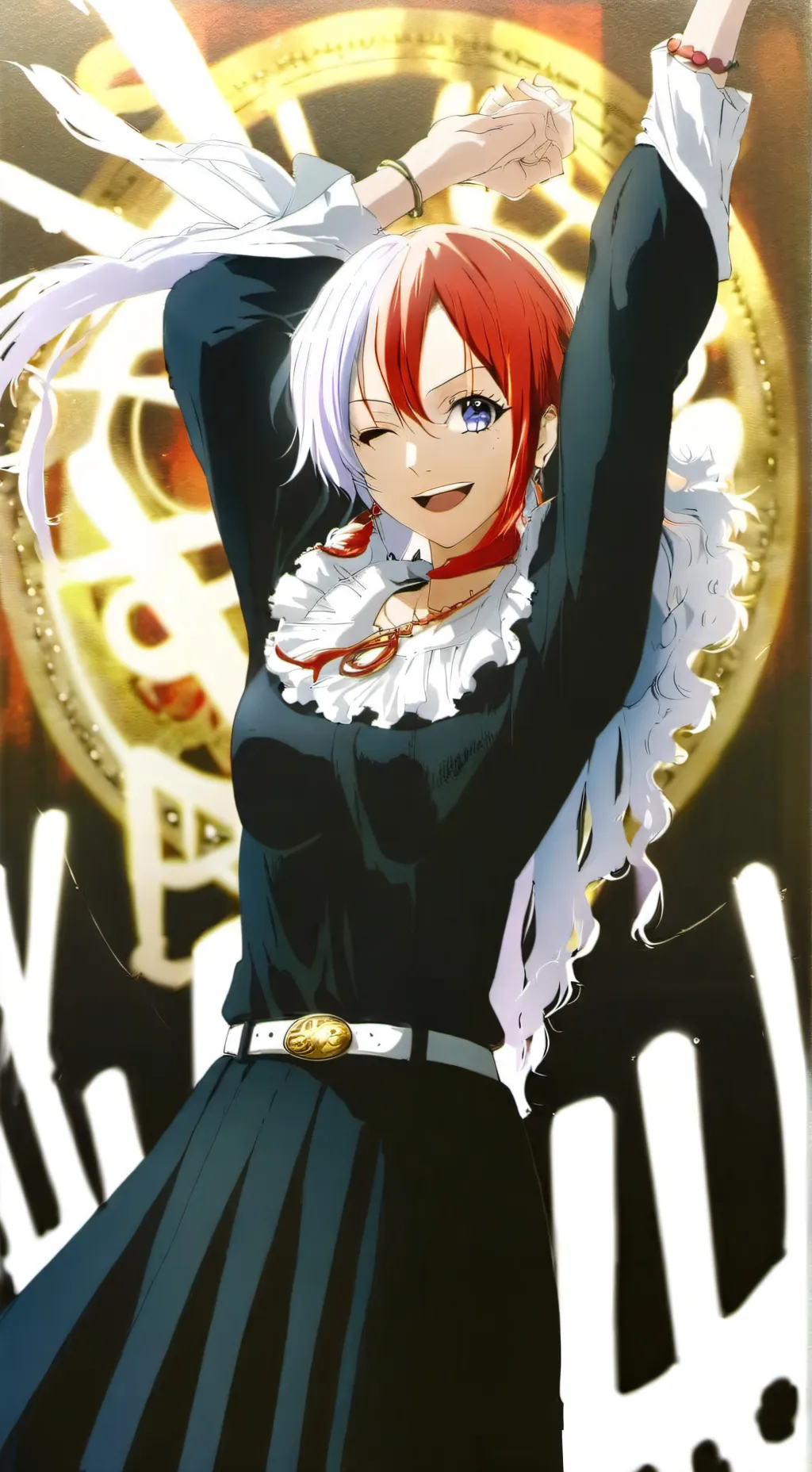 ai character: One Piece Red  background