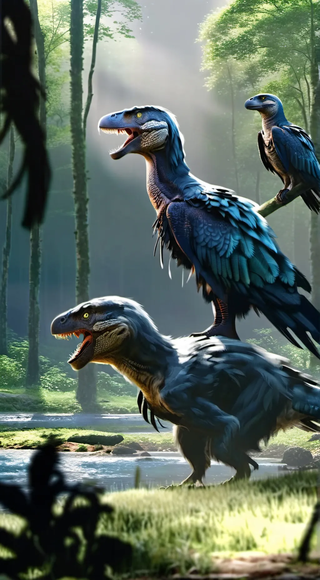 ai character: THE RAPTOR PACK background