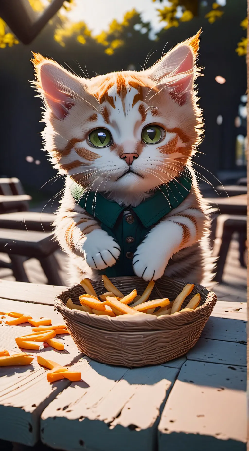 ai character: matcha background