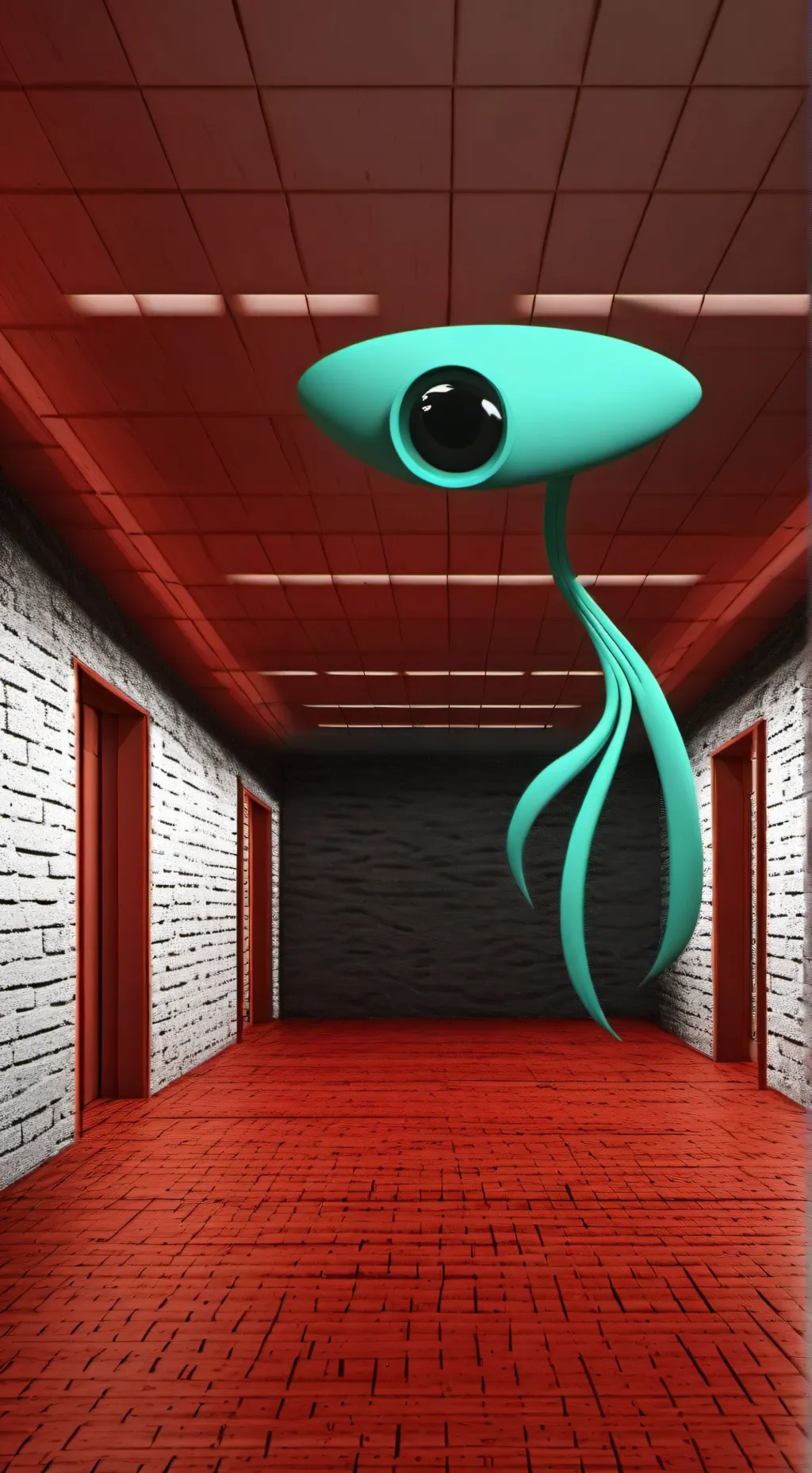 ai character: teal background